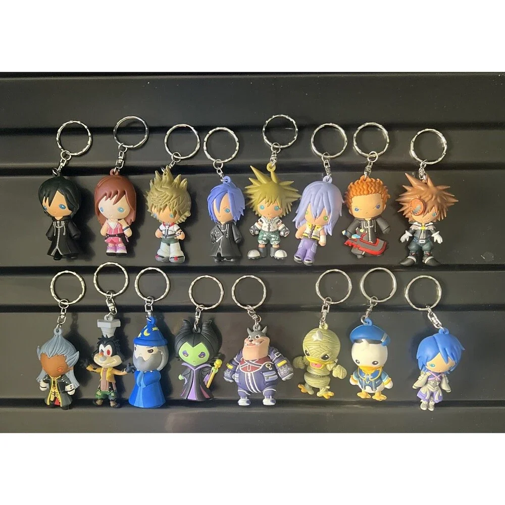 Figural Disney KINGDOM HEARTS II Mystery Blind Bag Keyring (Lot of 16) NWOT